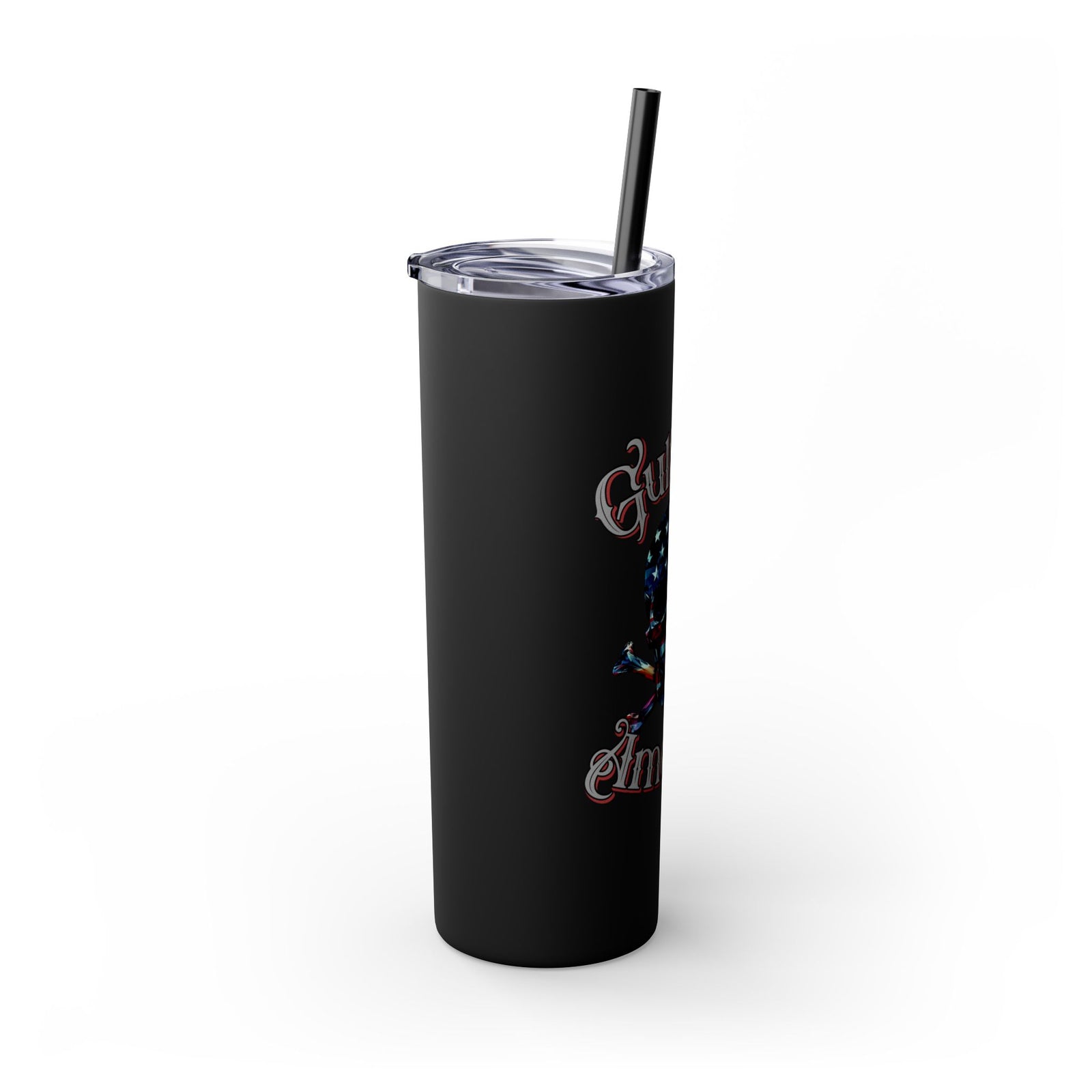 Gulf Of America Skull Tumbler with Straw, 20oz