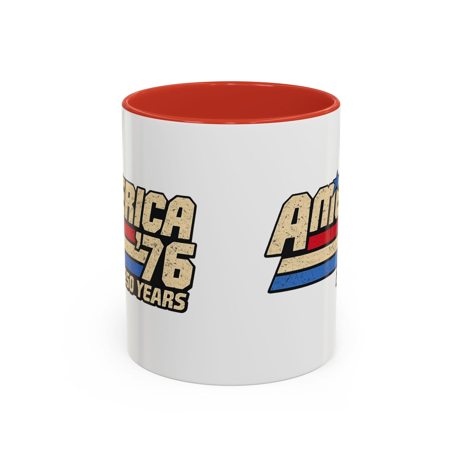 America '76 250 Years Accent Coffee Mug — Retro Patriotic 11/15oz