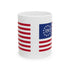 Betsy Ross 250th Anniversary Ceramic Mug – Patriotic American Flag Coffee Cup (11oz/15oz) - 4LibertyShop.com
