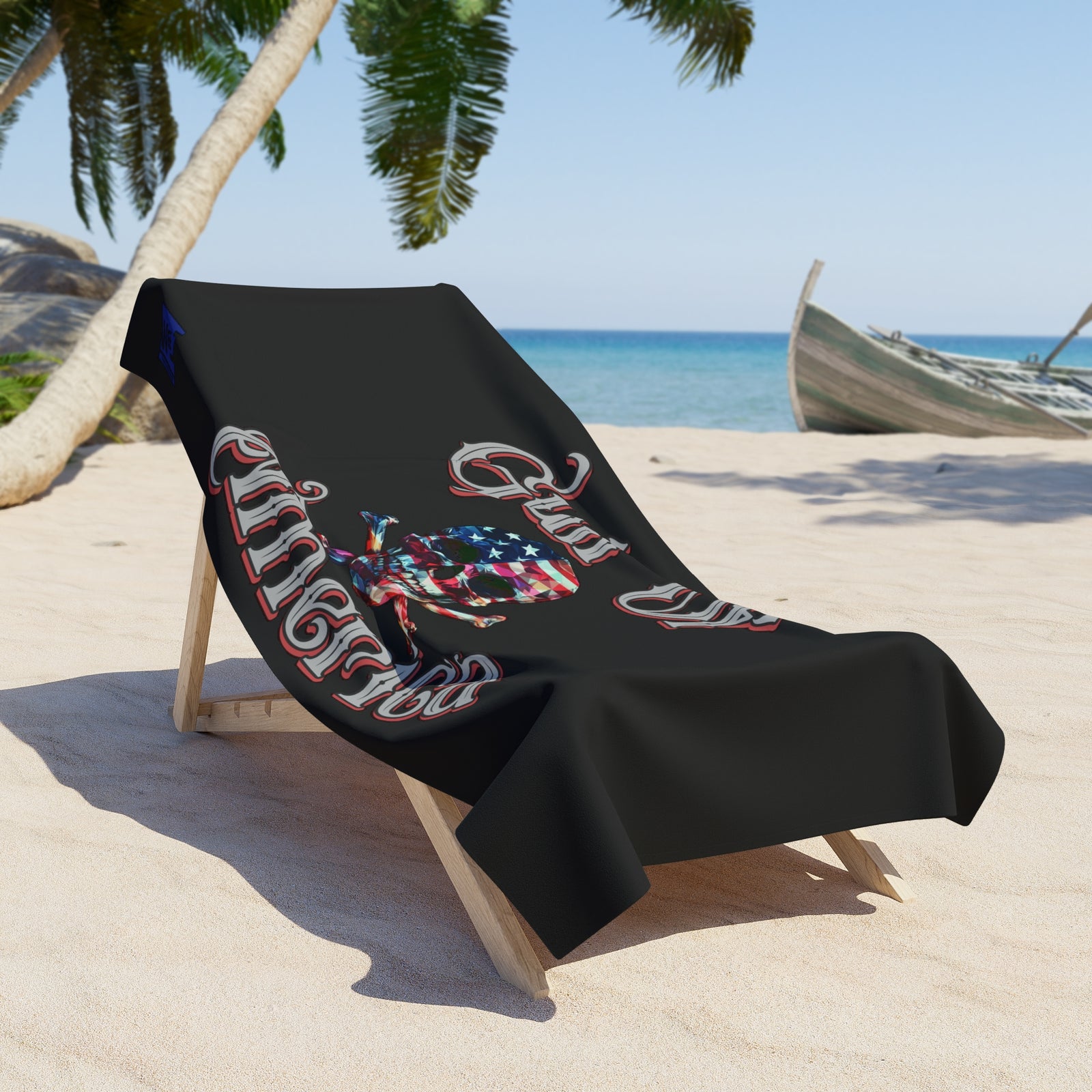 Walton & Johnson: Gulf of America Pirate Flag Beach Towel