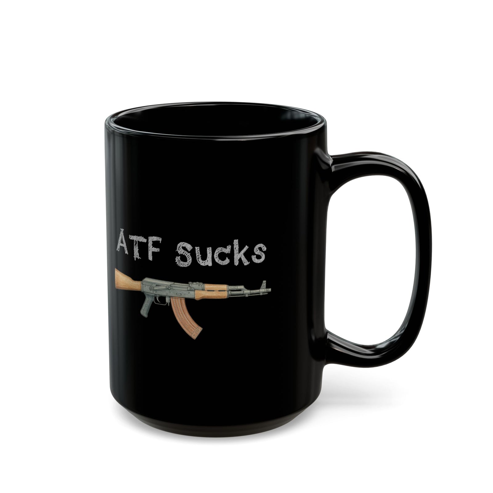 ATF Sucks Sketch Black Mug