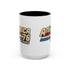 America '76 250 Years Accent Coffee Mug — Retro Patriotic 11/15oz