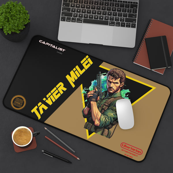 Javier Milei: Capitalist Commando Desk Mat - 4LibertyShop.com