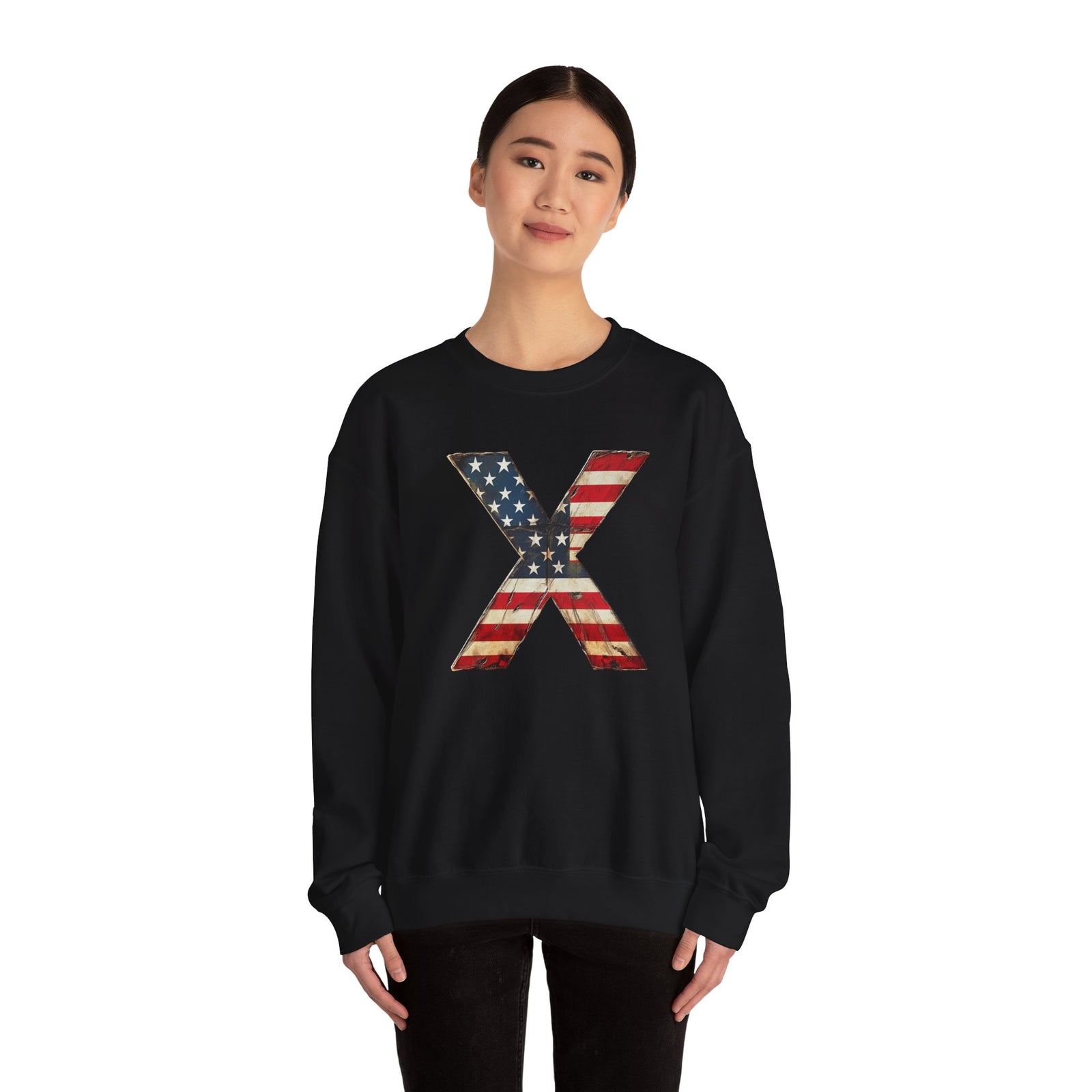 Red, White, and X - Patriotic Sweatshirt