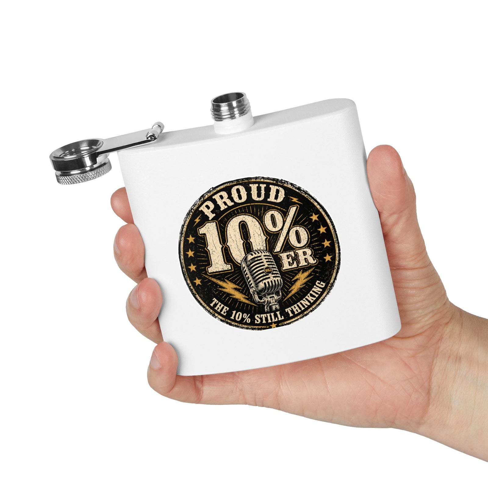 Walton & Johnson: Proud 10%er Flask - 4LibertyShop.com