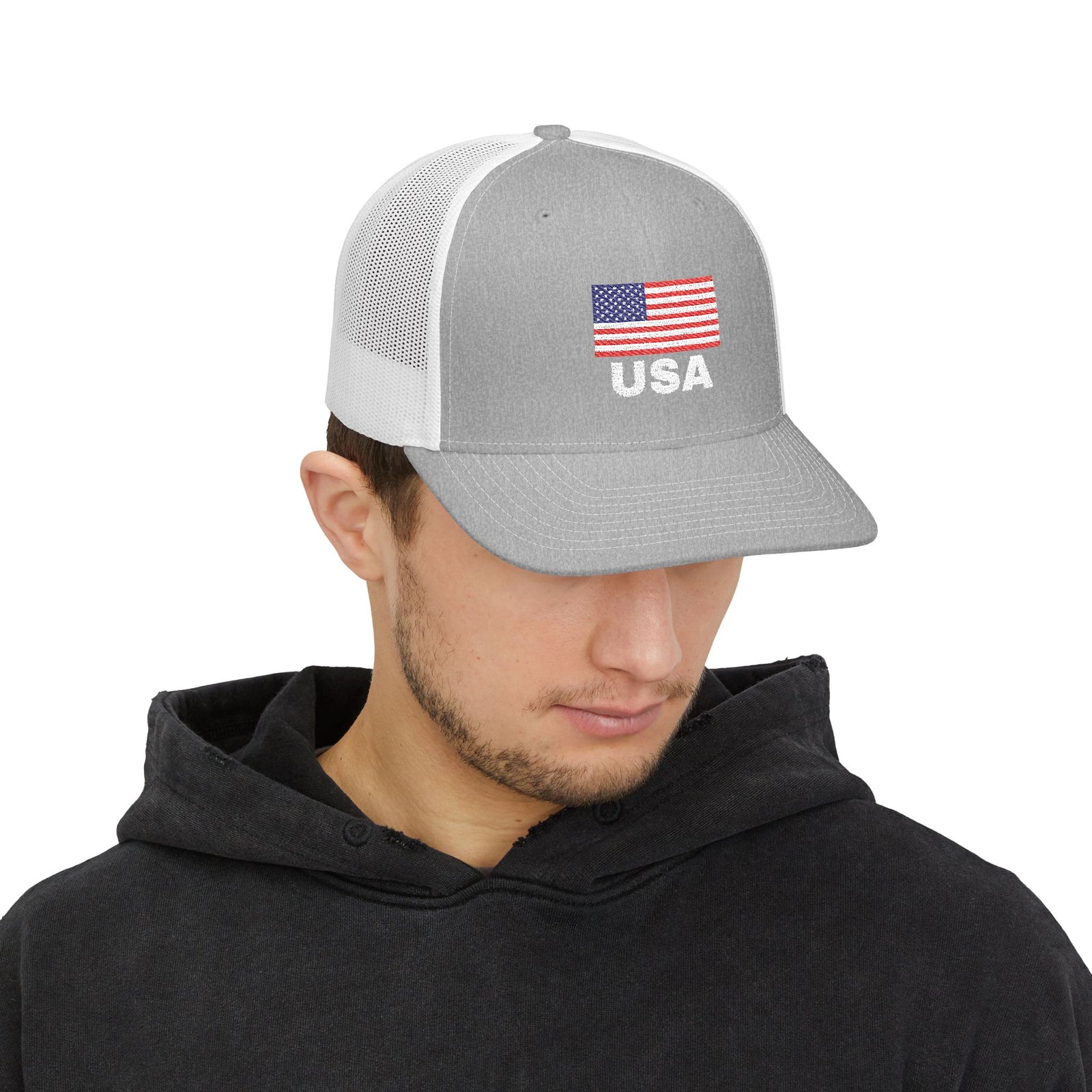 USA Embroidered Snapback Trucker Cap | Patriotic Hat for Independence Day, Sports Events, Outdoor Activities, Gifts