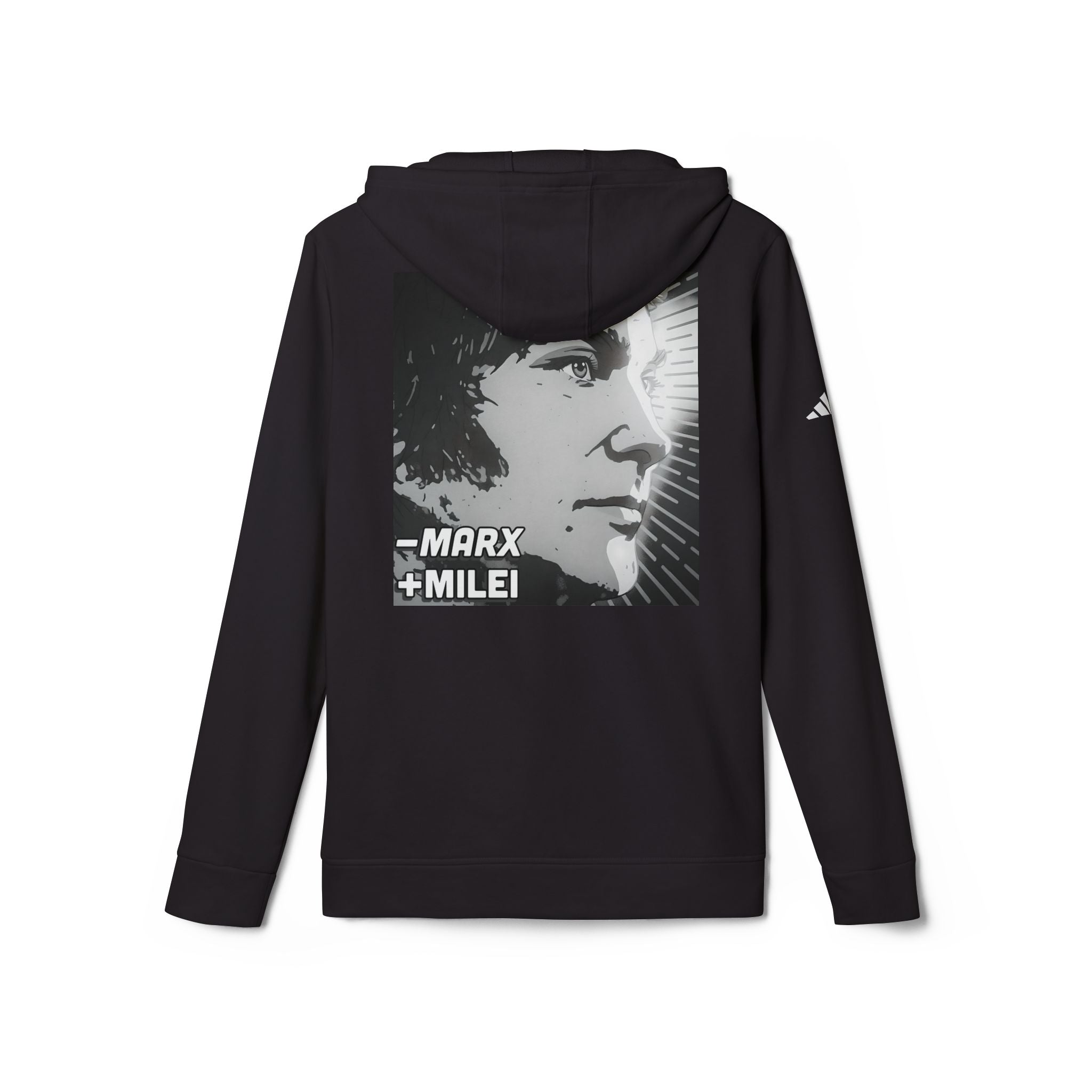 Javier Milei 'Less Marx, More Milei' adidas fleece hoodie