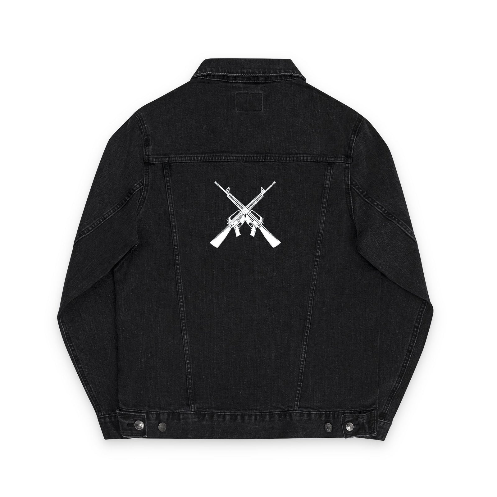 Abolish the ATF 2nd Amendment Denim Jacket with Gadsden Snake Sleeve