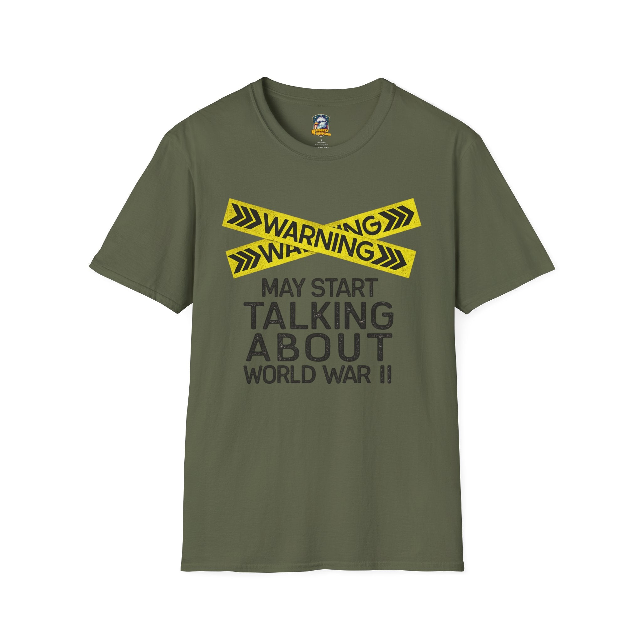 WWII History T-Shirt — "Warning: May Start Talking About World War II" - 4LibertyShop.com