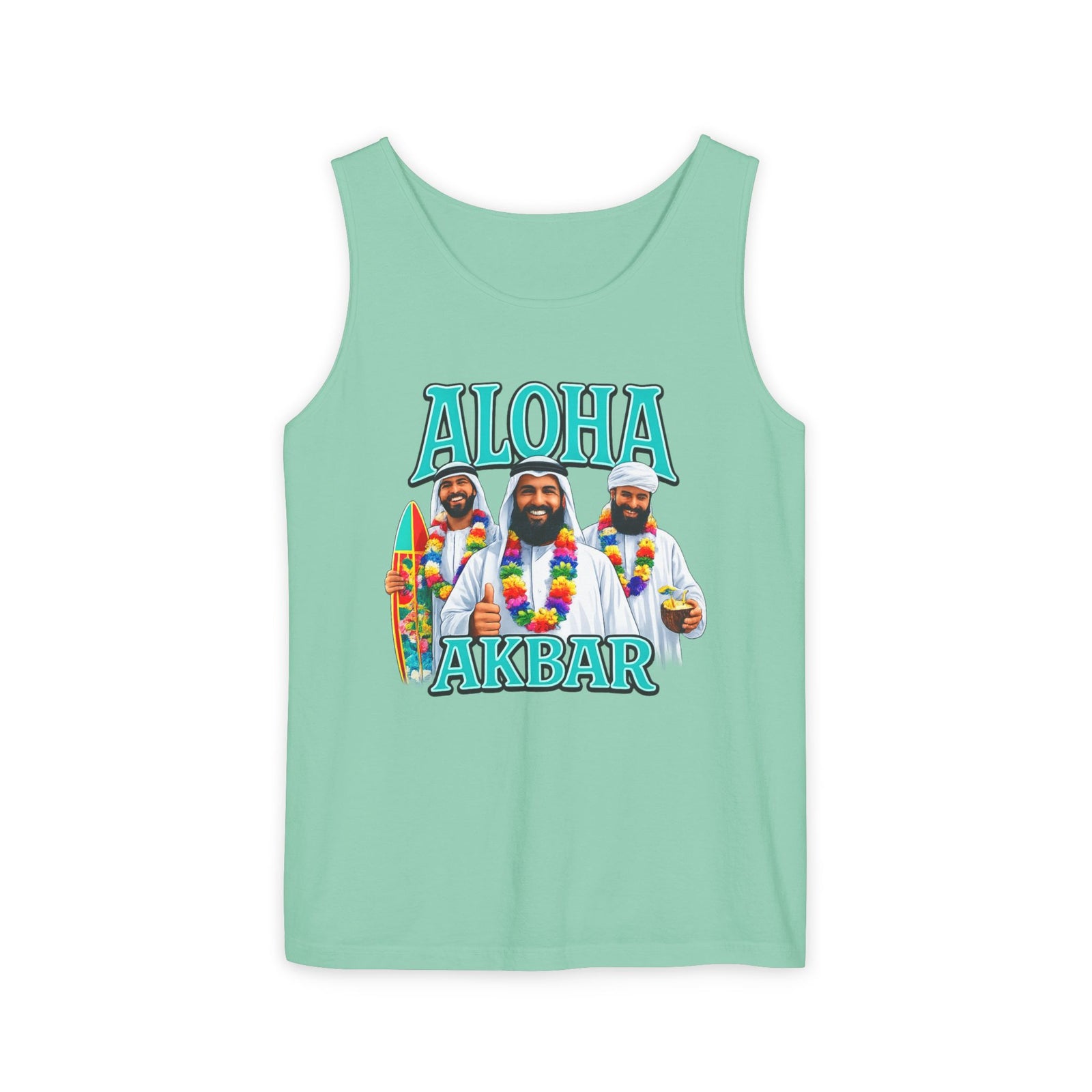 Walton & Johnson – Aloha Akbar Tank Top – Tropical Vintage Surf Graphic - 4LibertyShop.com