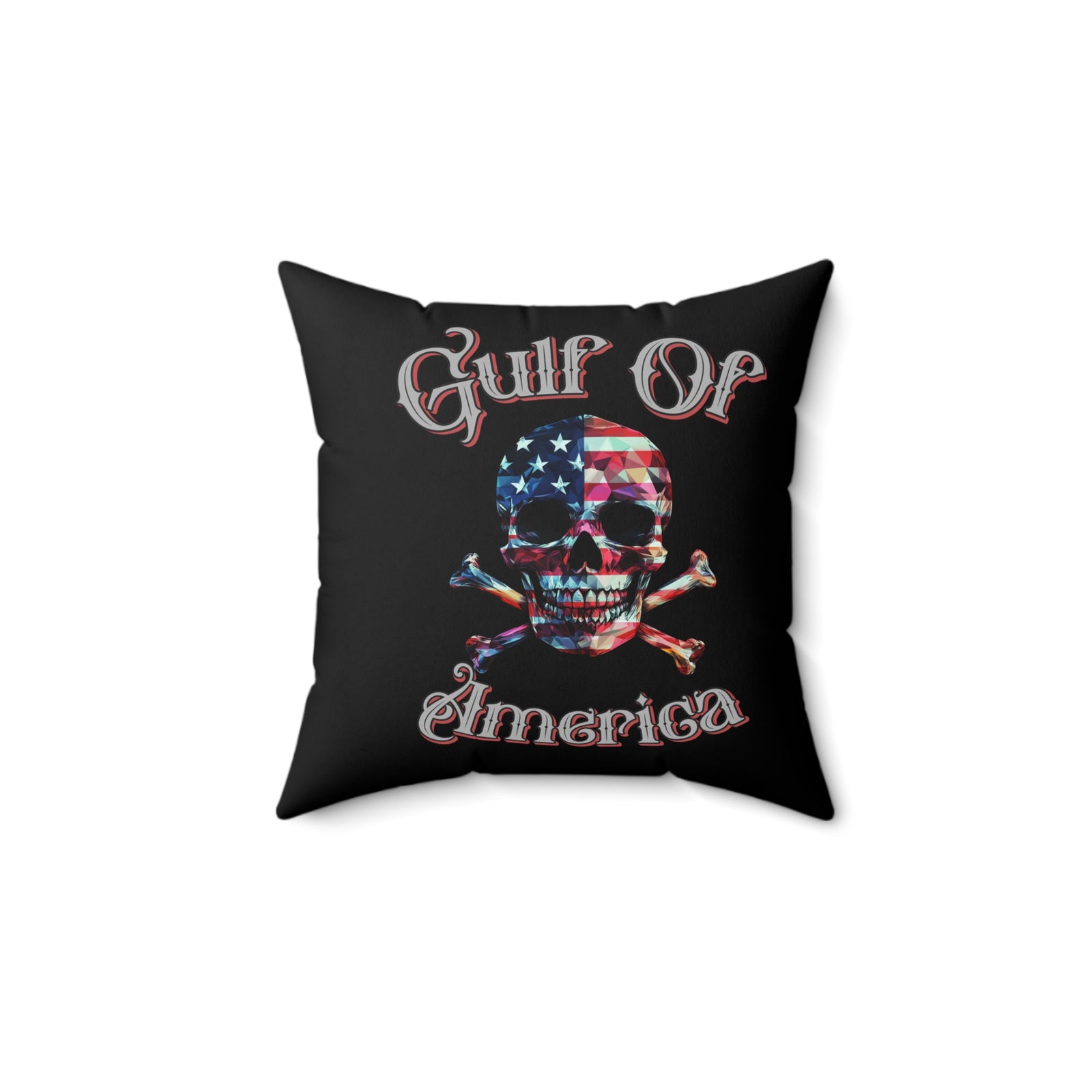 Gulf of America Skull Pillow