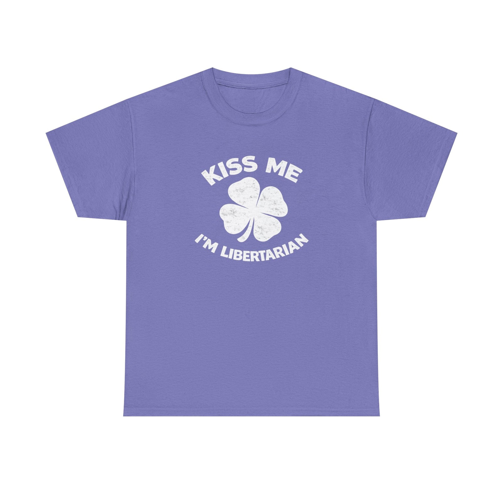 Kiss Me I'm Libertarian T-Shirt — St. Patrick's Day Shamrock Political Tee - 4LibertyShop.com