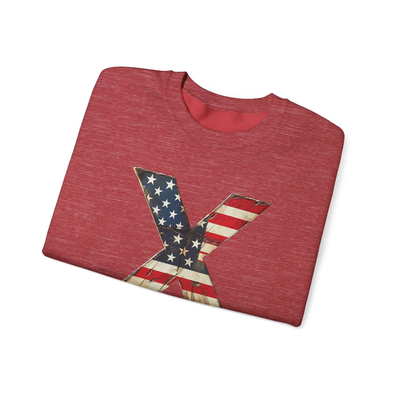 Red, White, and X - Patriotic Sweatshirt