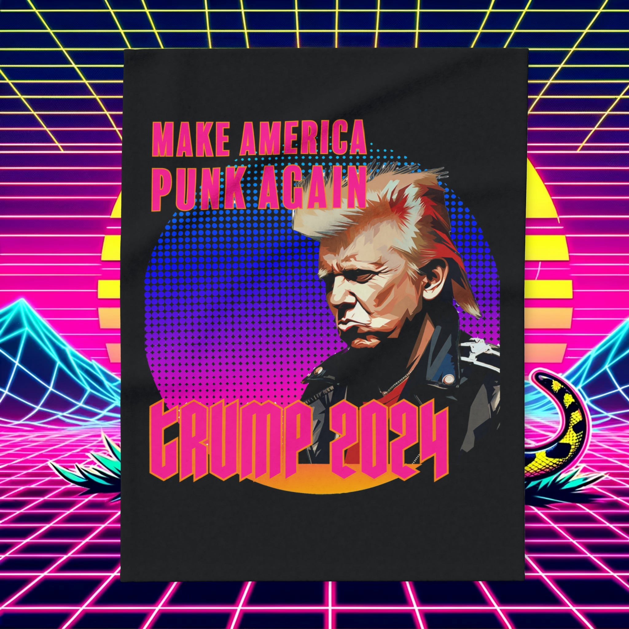 Make America Punk Again Donald Trump 2024 Arctic Fleece Blanket
