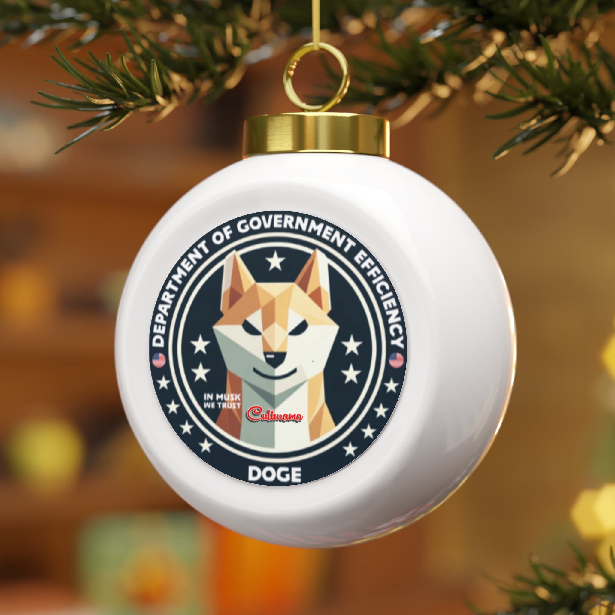 Culturama- D.O.G.E. Christmas Ornament