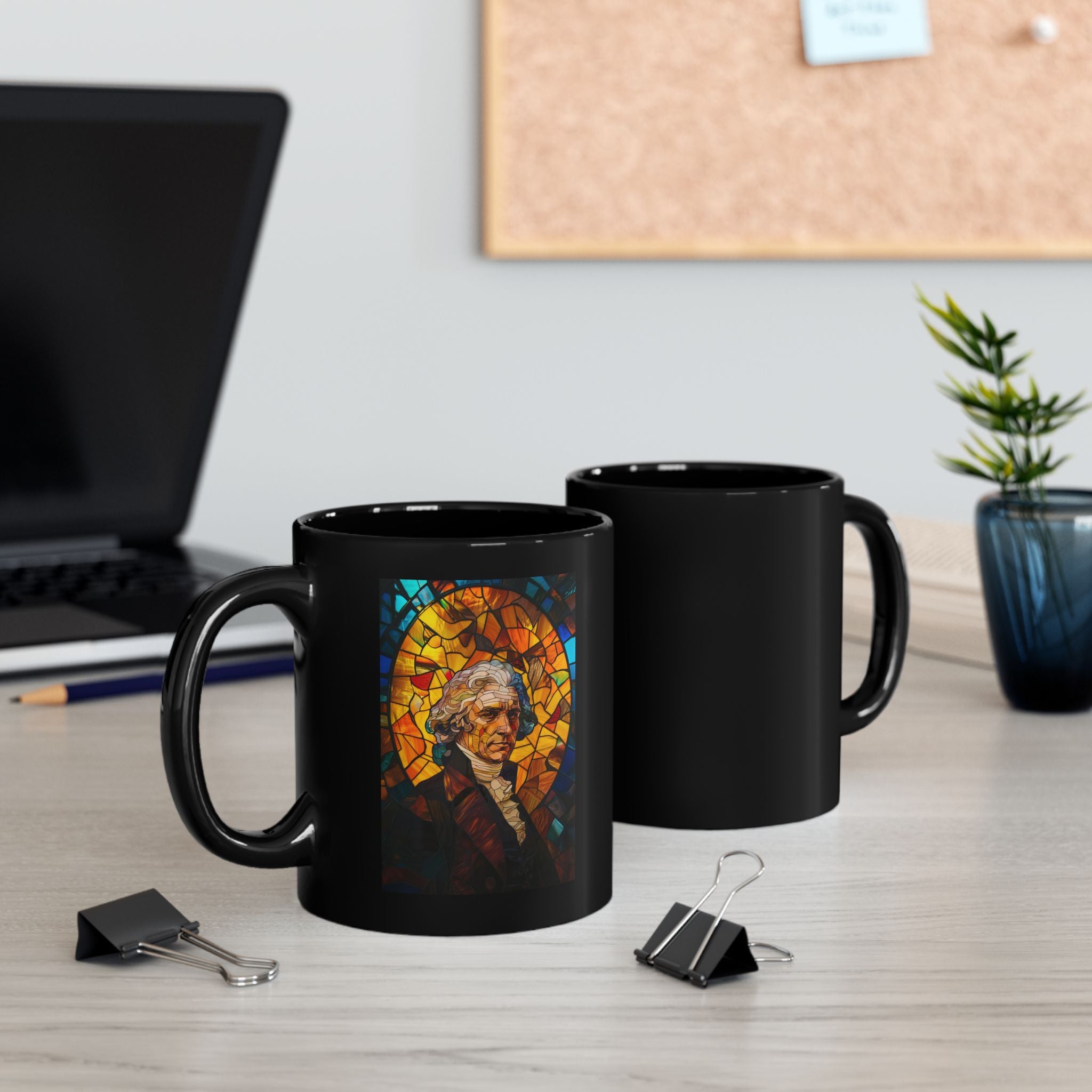 Thomas Jefferson Stained Glass Mug (11oz,15oz)