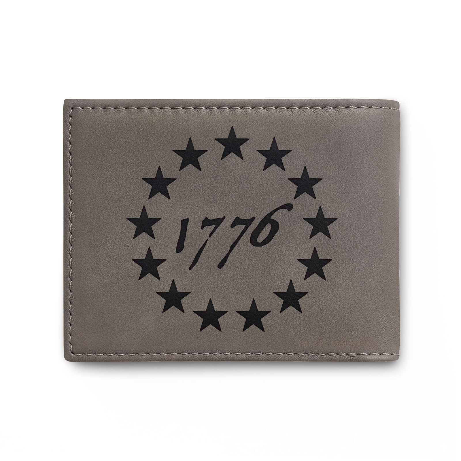 Bi-Fold Wallet – 1776 Betsy Ross Stars Leather Wallet
