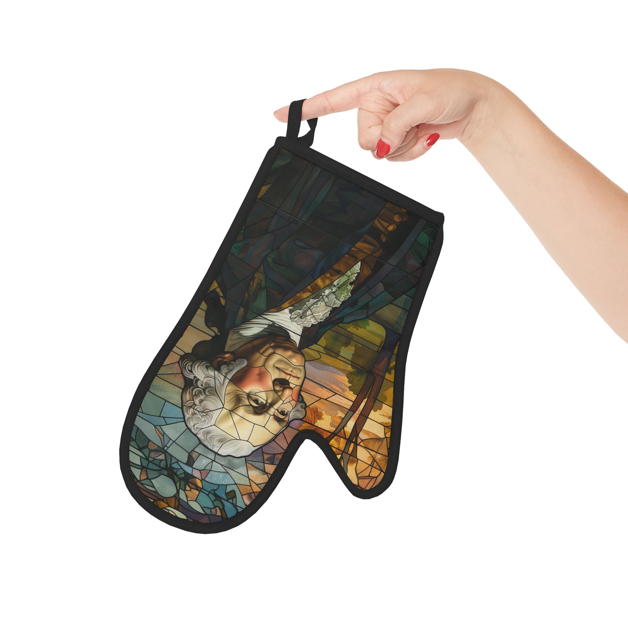 George Washington Stained Glass Oven Mitt