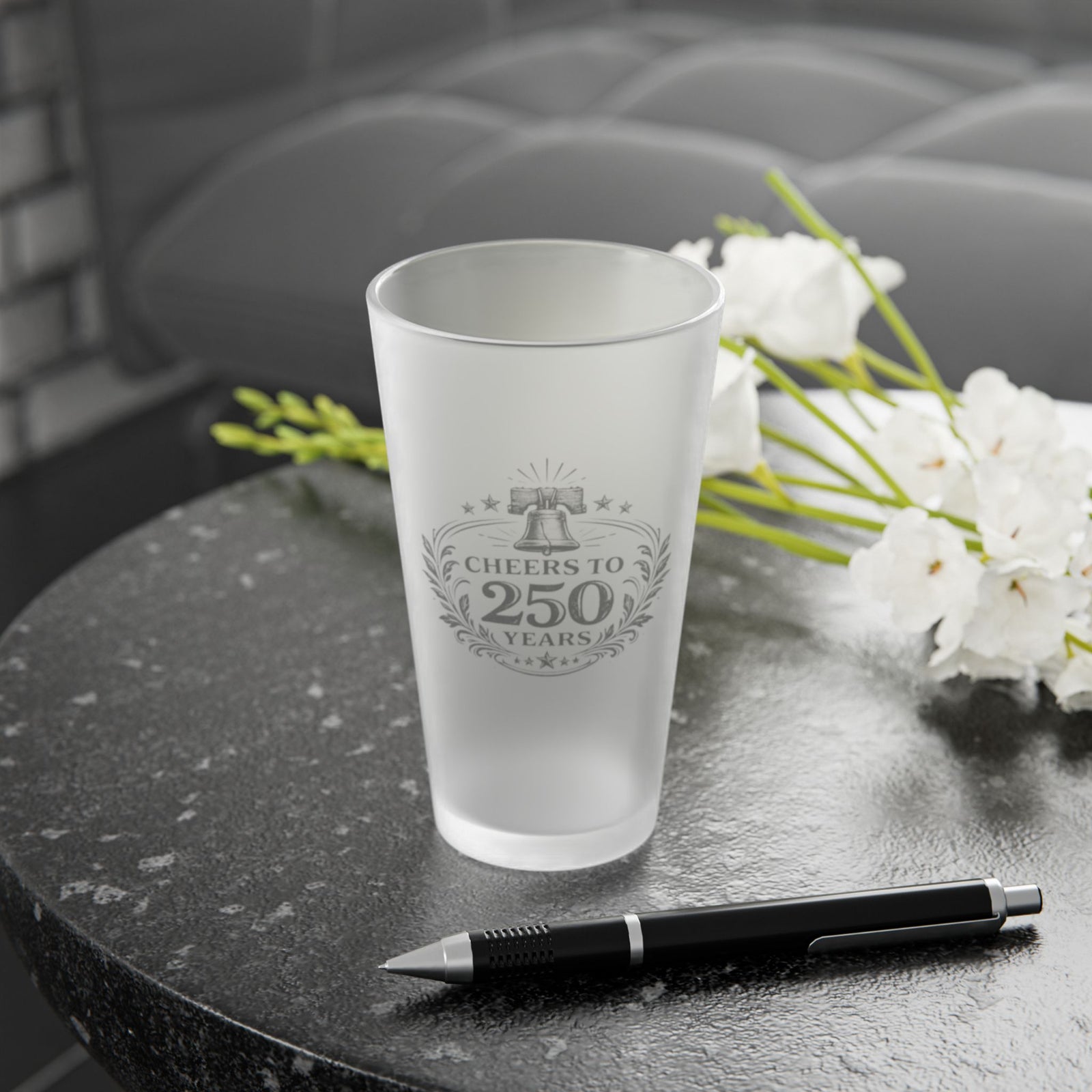 Frosted Pint Glass — 
