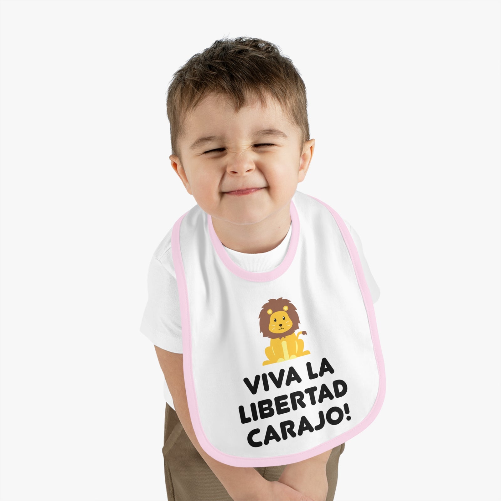 Viva La Libertad Carajo Lion Baby Bib