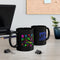 Walton & Johnson - Retro Neon Firearms 11oz Black Mug