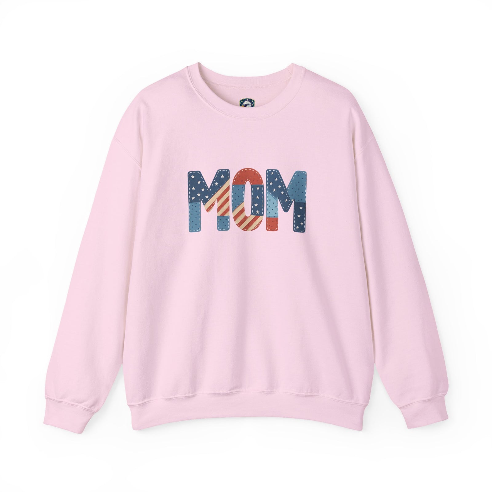 Embroidered Patriotic Mom Crewneck Sweatshirt - 4LibertyShop.com
