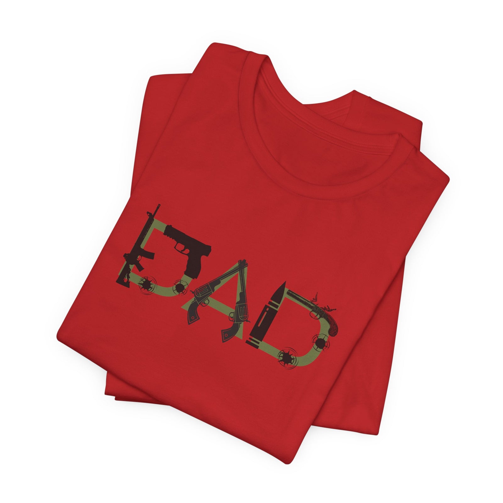 DAD Bullet Holes Tee — Ammo & Guns Graphic Dad Shirt — 4LibertyShop.com