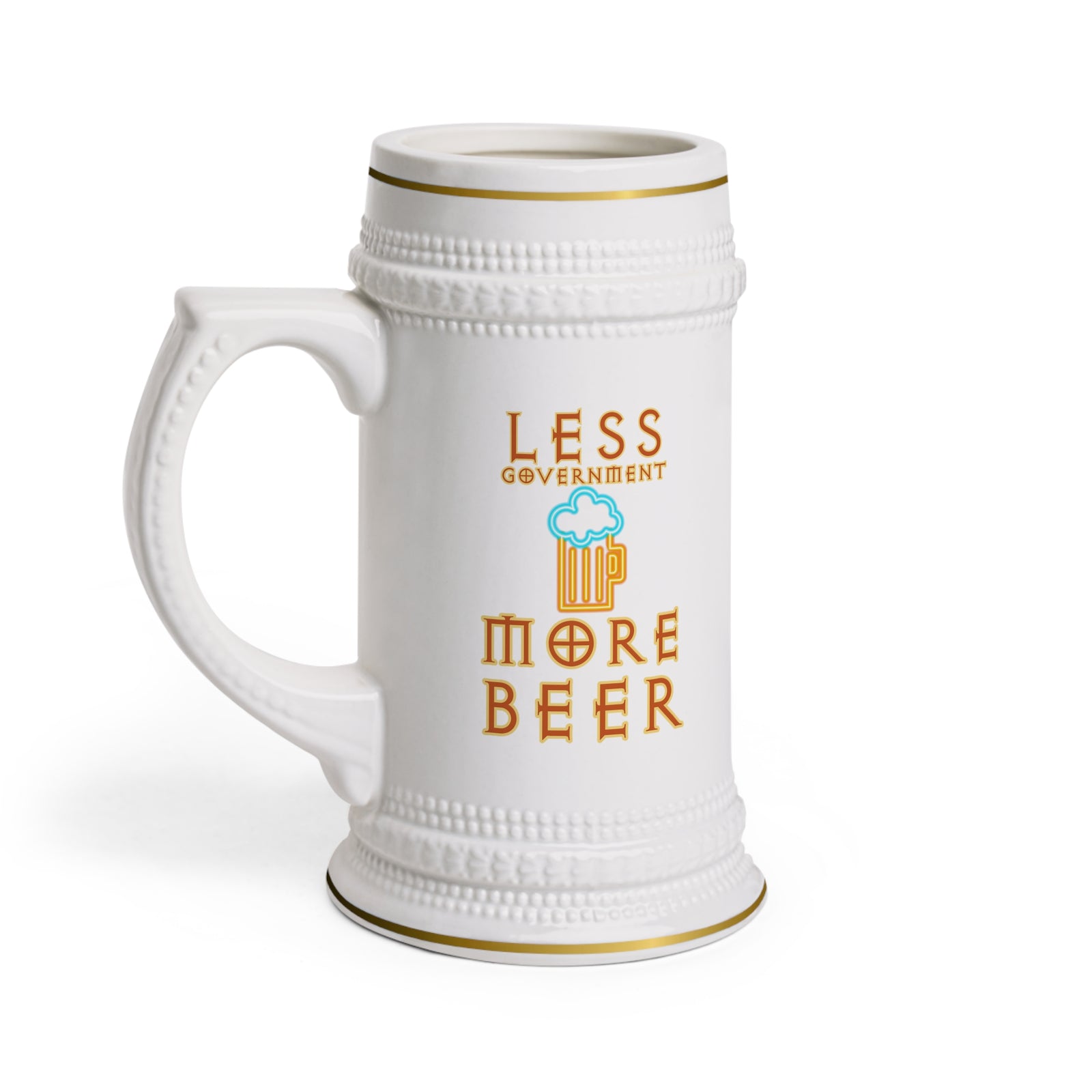 Less Government More Beer Stein Mug