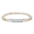 Engraved Natural Stone Stretch Bar Bracelet — "Freedom" Inspirational Beaded Bracelet — 4LibertyShop.com
