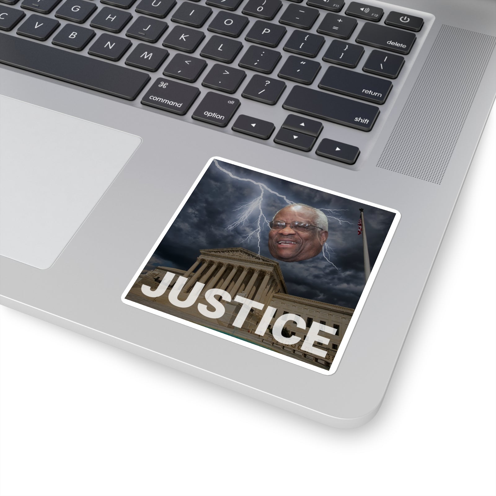 Clarence Thomas - The Lightning Bolt of Justice Sticker - Buy Two Stickers Get Three Free