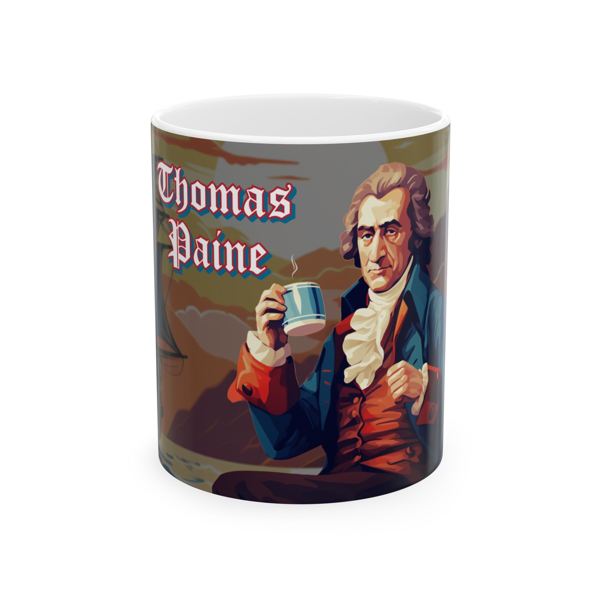 Thomas Paine Founding Flavors Ceramic Mug, (11oz, 15oz)