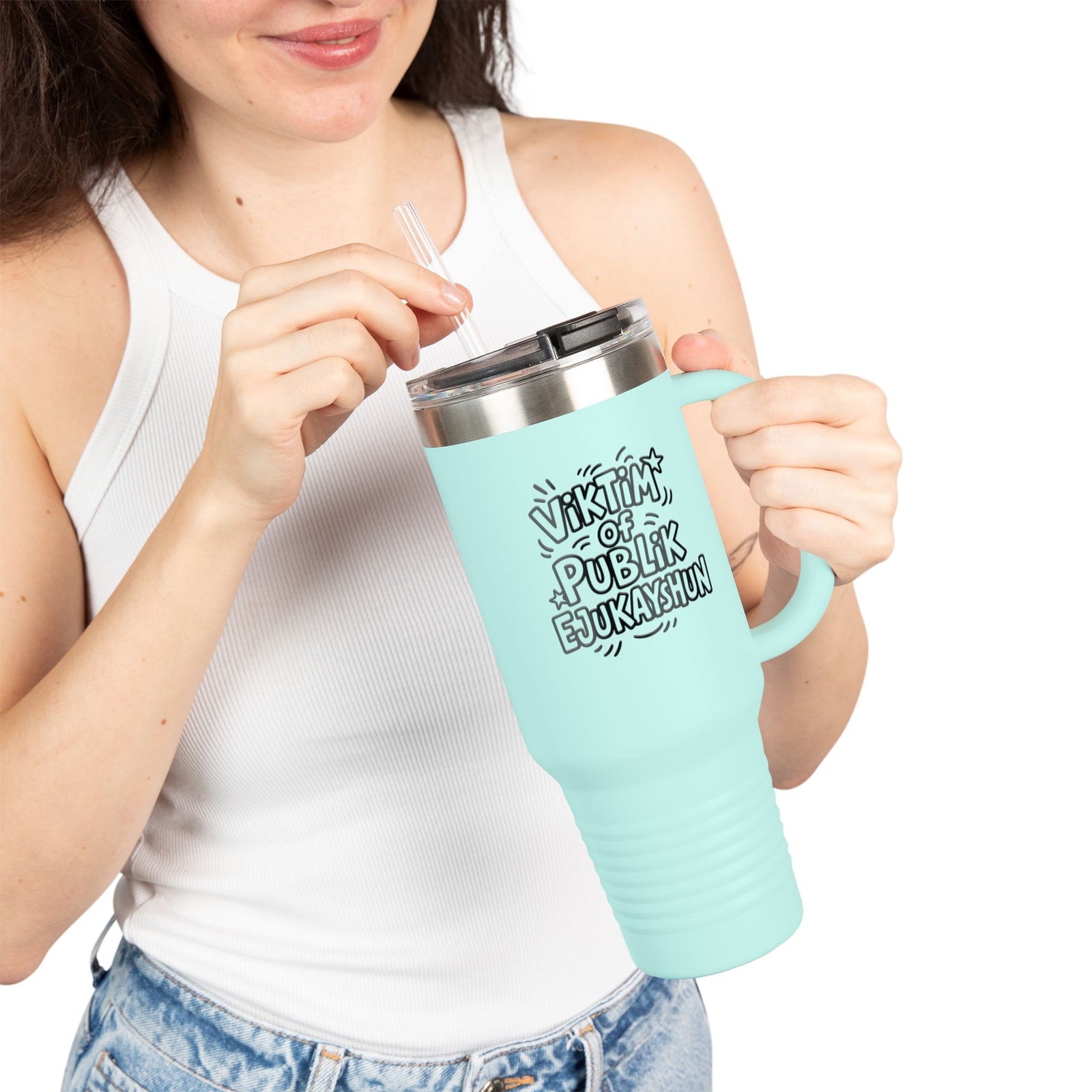 Walton & Johnson: Publik Ejukayshun Tumbler, 40oz