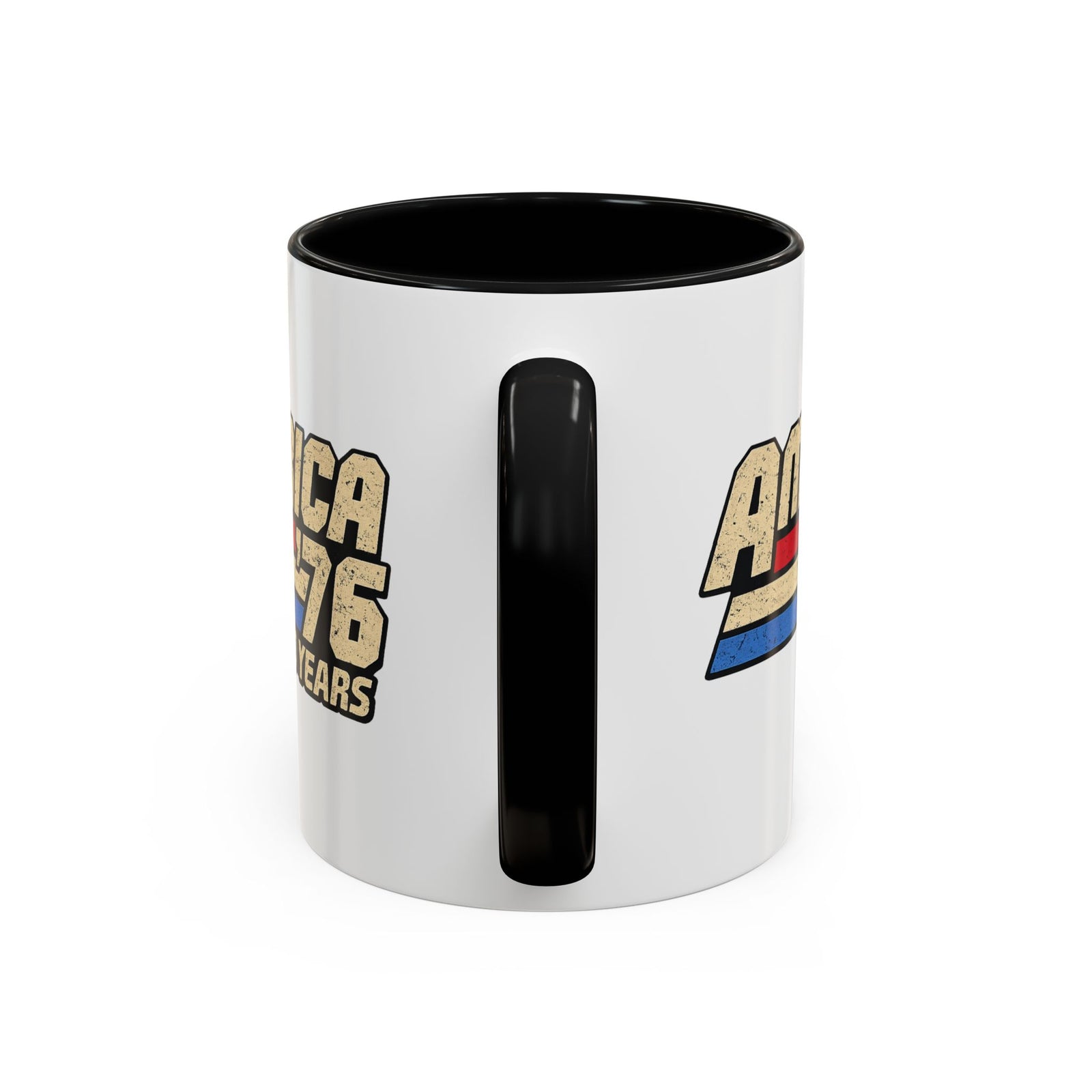 America '76 250 Years Accent Coffee Mug — Retro Patriotic 11/15oz