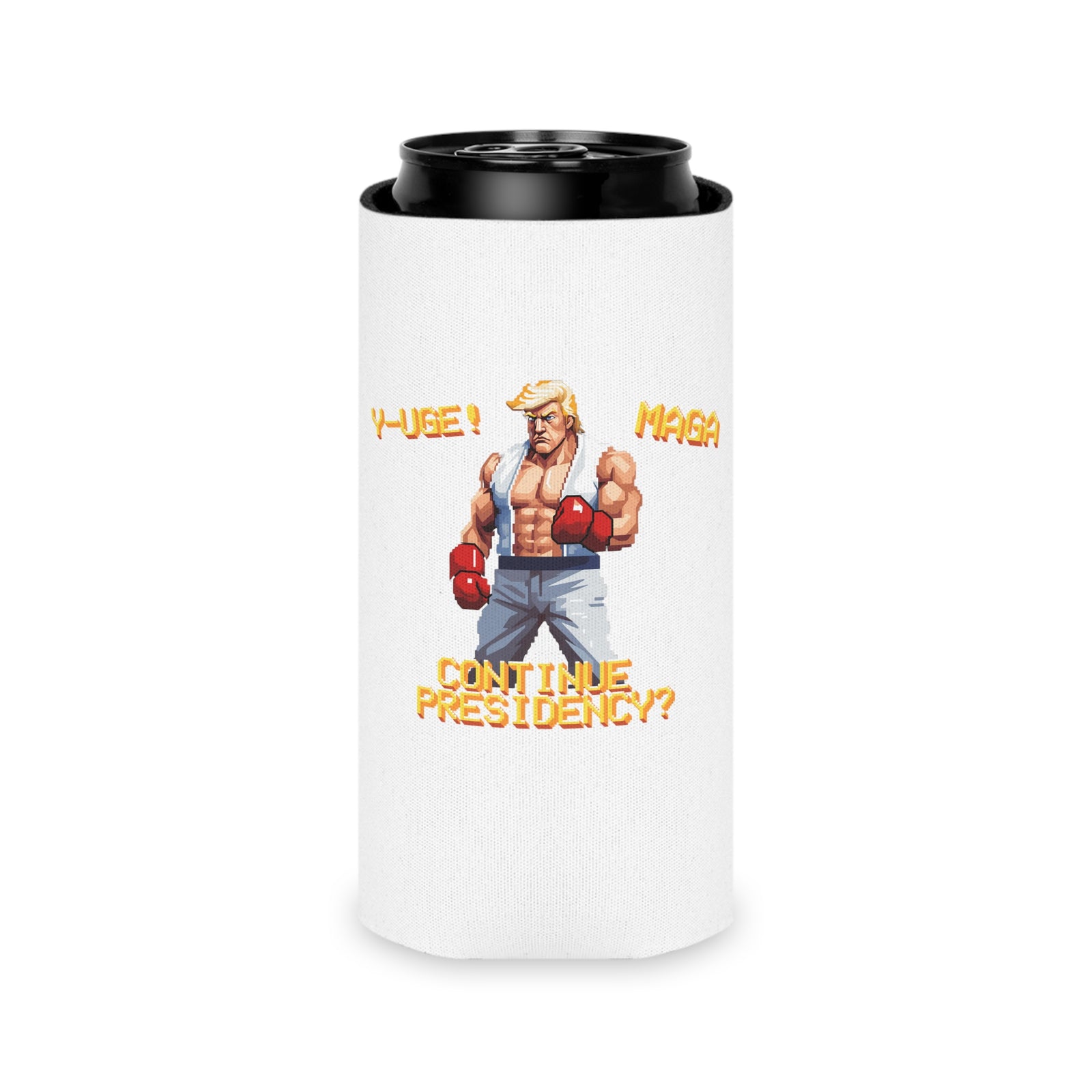 Retro Trump koozie