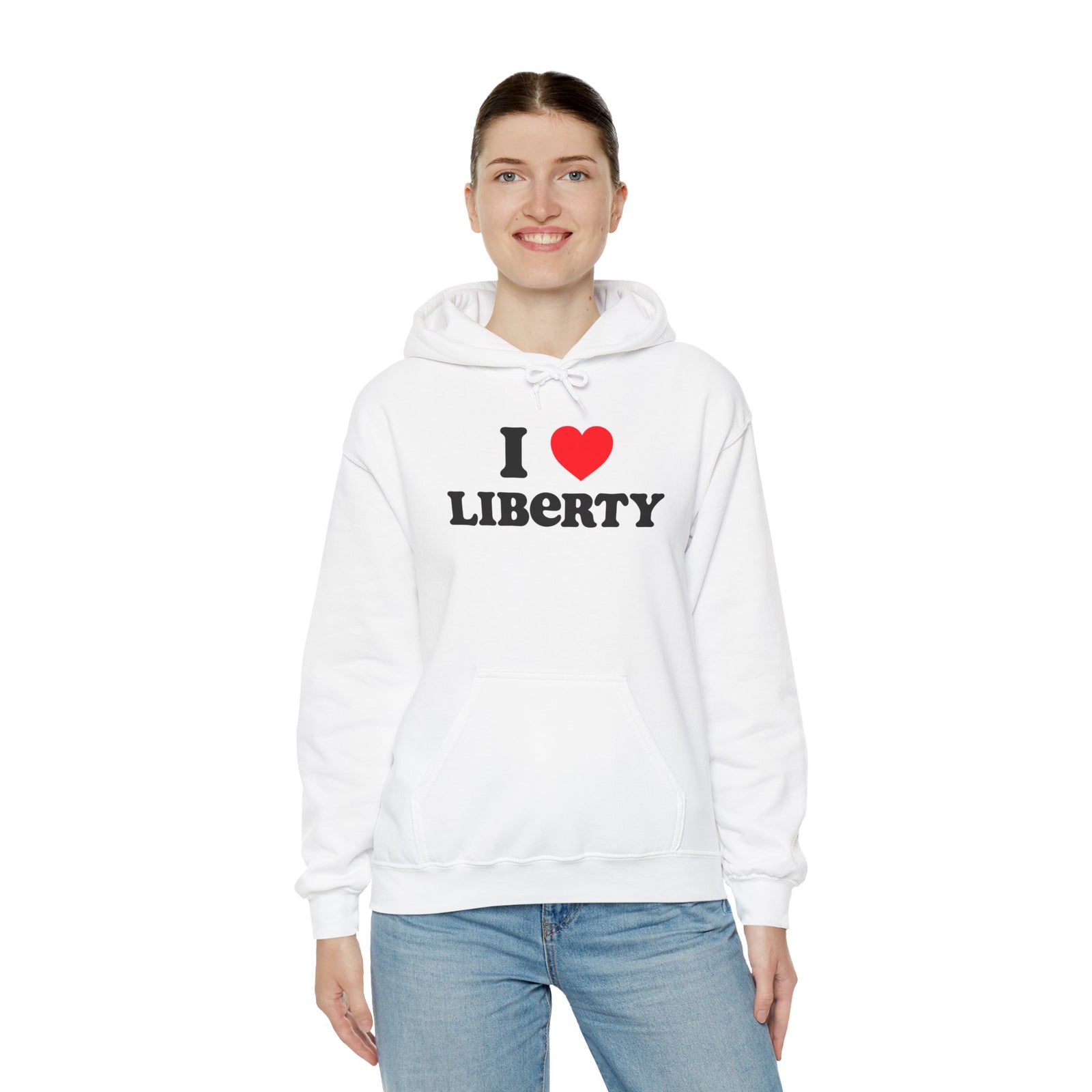 Judge Nap: I Heart Liberty Unisex Heavy Blend™ Hooded Sweatshirt