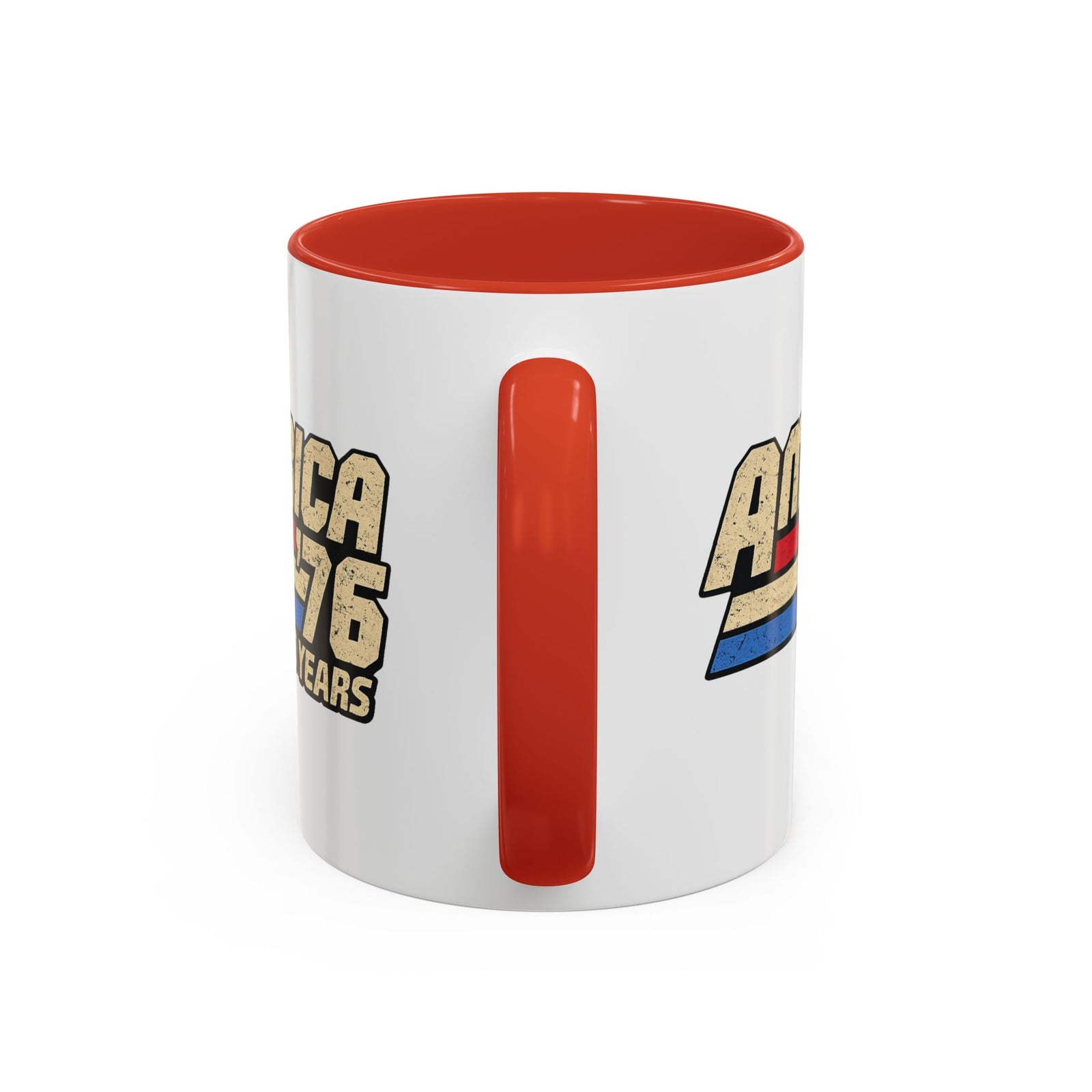 America '76 250 Years Accent Coffee Mug — Retro Patriotic 11/15oz