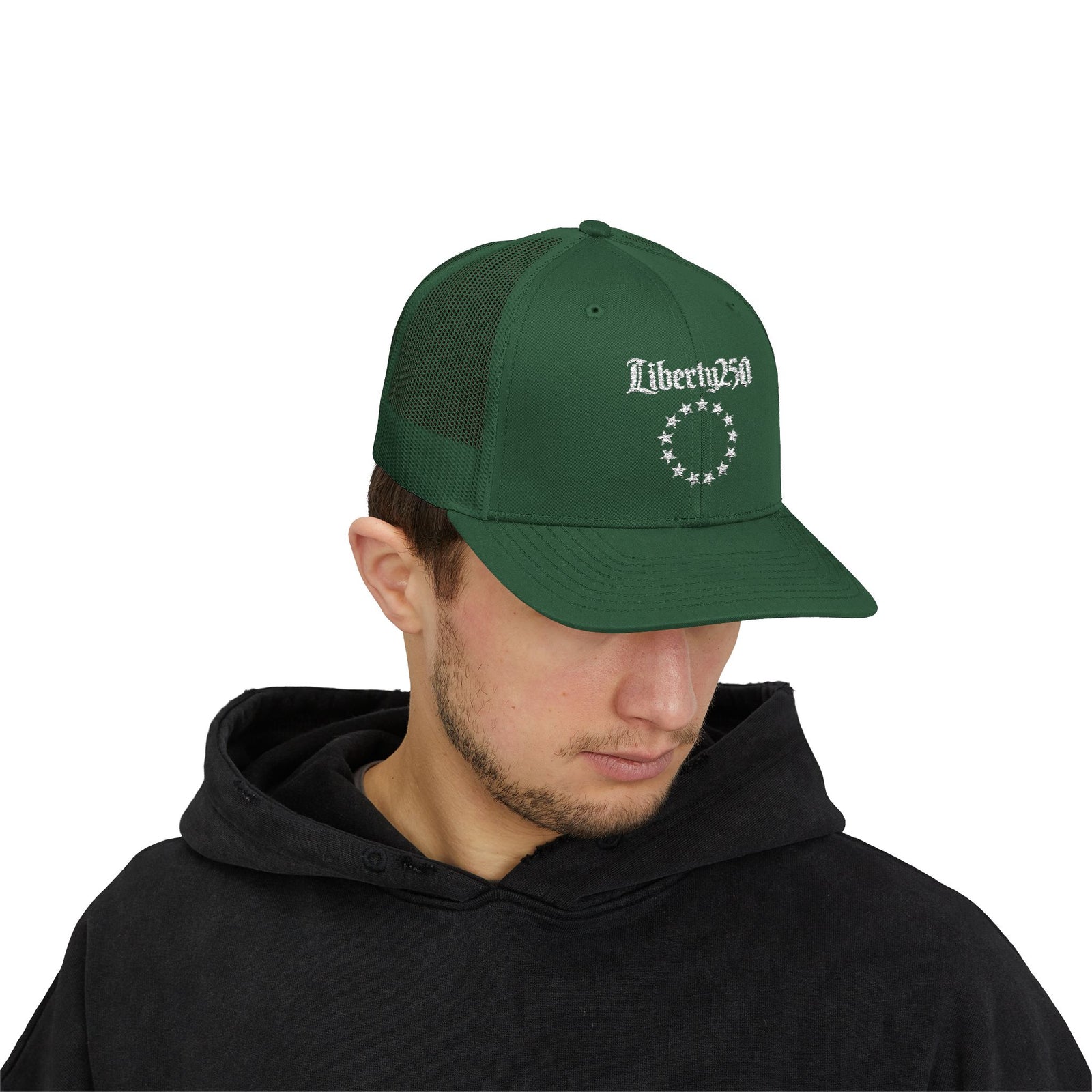 Liberty250 Trucker Cap - 13-Star Patriotic Snapback Hat - 4LibertyShop.com