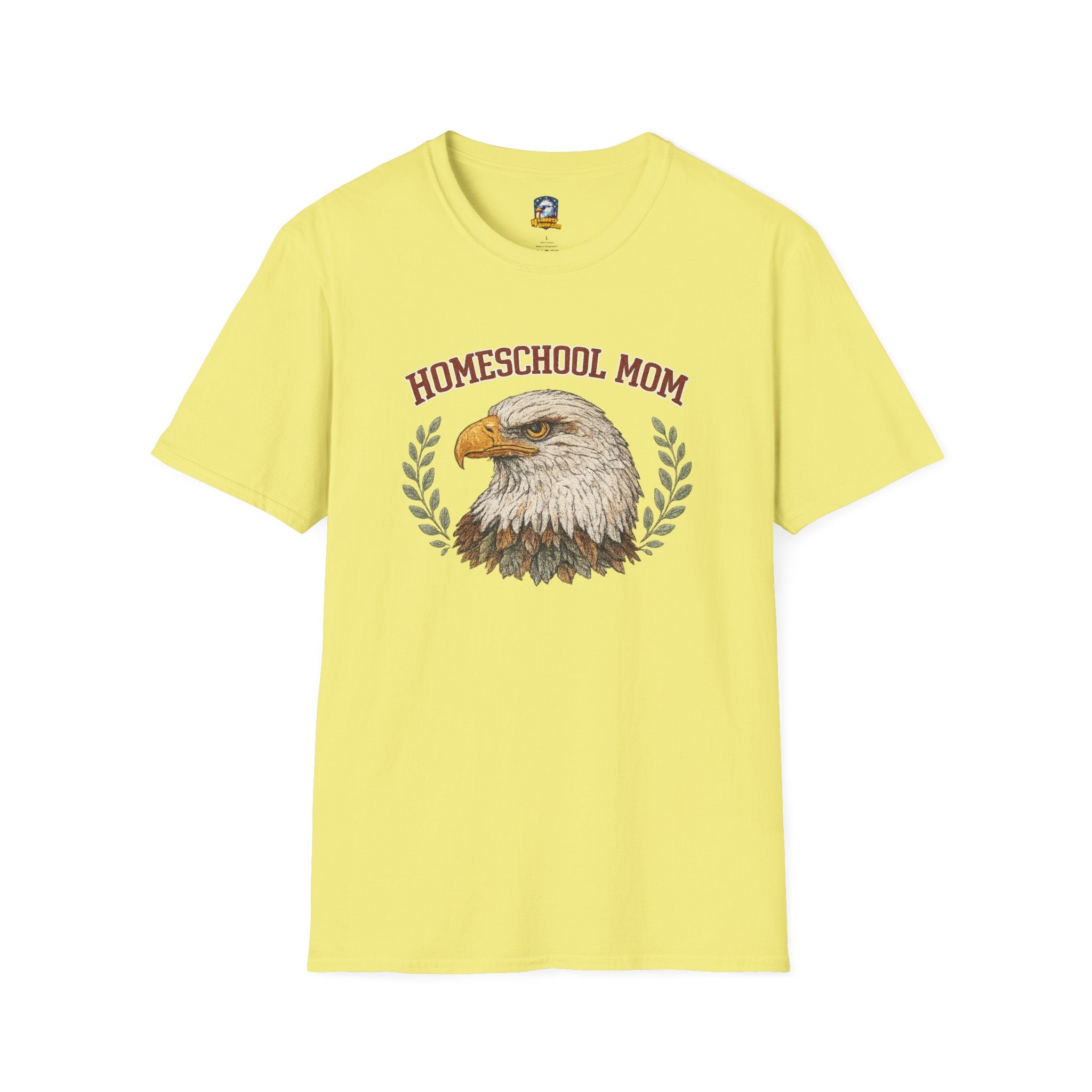 Homeschool Mom T-Shirt — Eagle Graphic Tee for Proud Homeschooling Moms