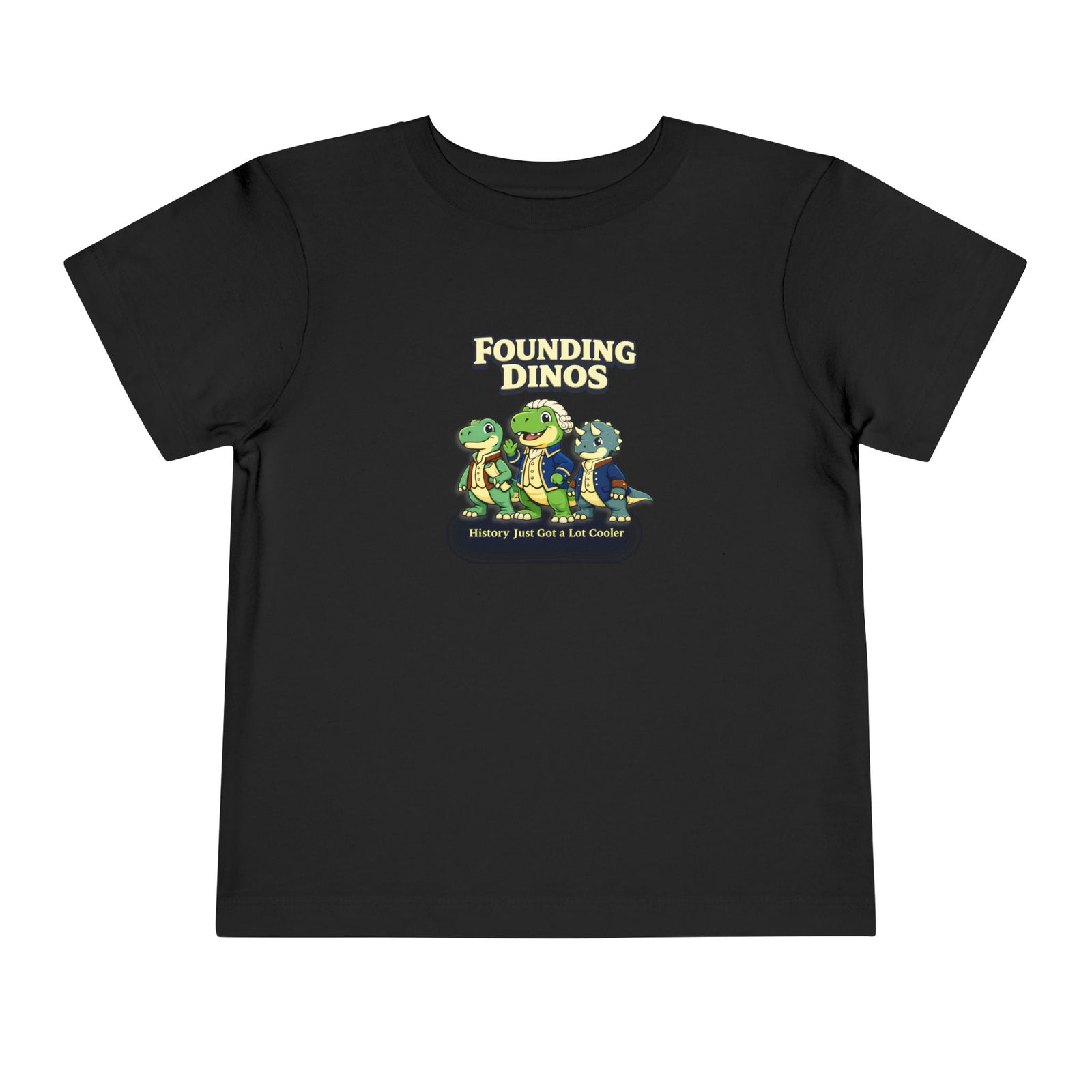 Founding Dinos Toddler Tee - Cute Patriotic Dinosaur Kids Shirt - 4LibertyShop.com