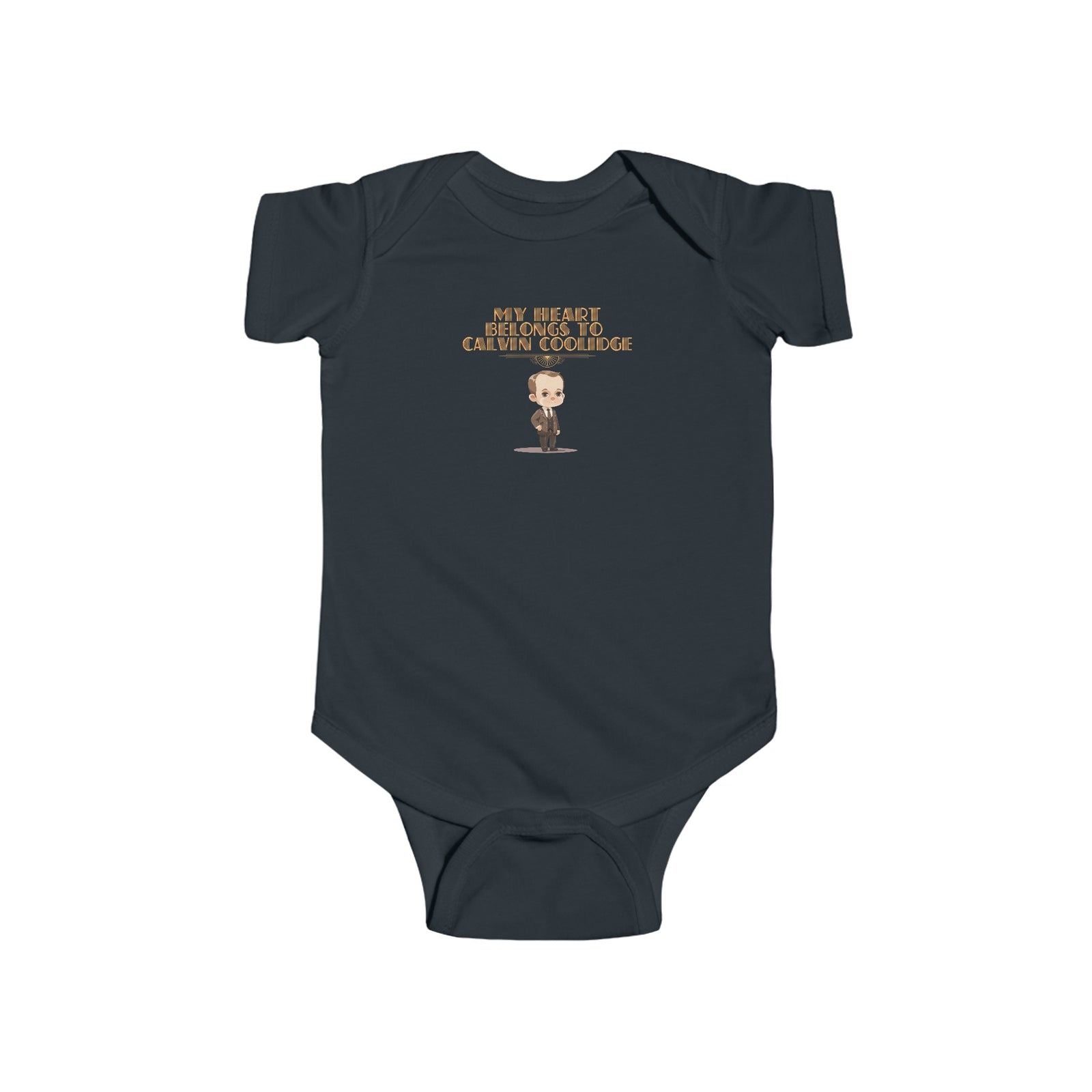 My Heart Belongs To Calvin Coolidge Infant Fine Jersey Bodysuit