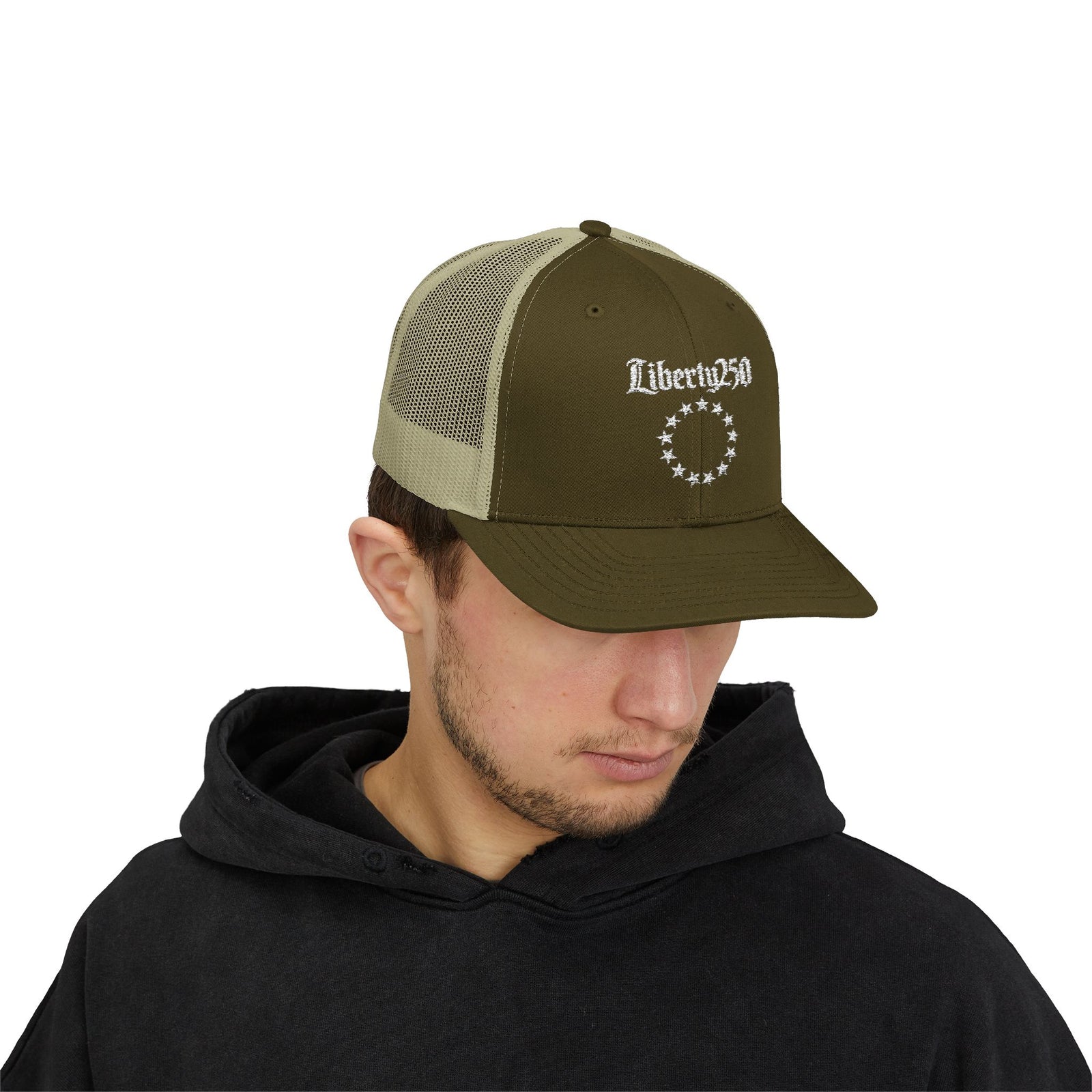 Liberty250 Trucker Cap - 13-Star Patriotic Snapback Hat - 4LibertyShop.com