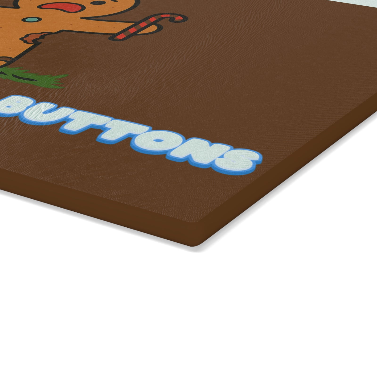 Gingerbread Man Glass Cutting Board - 