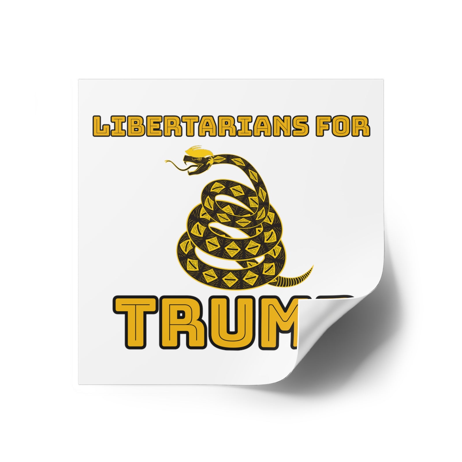 Libertarians for Trump Square Stickers, Indoor\Outdoor