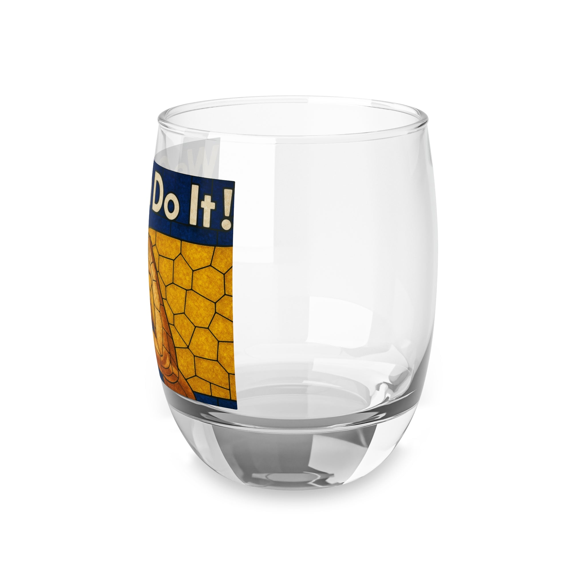 Rosie the Riveter Stained Glass Whiskey Glass