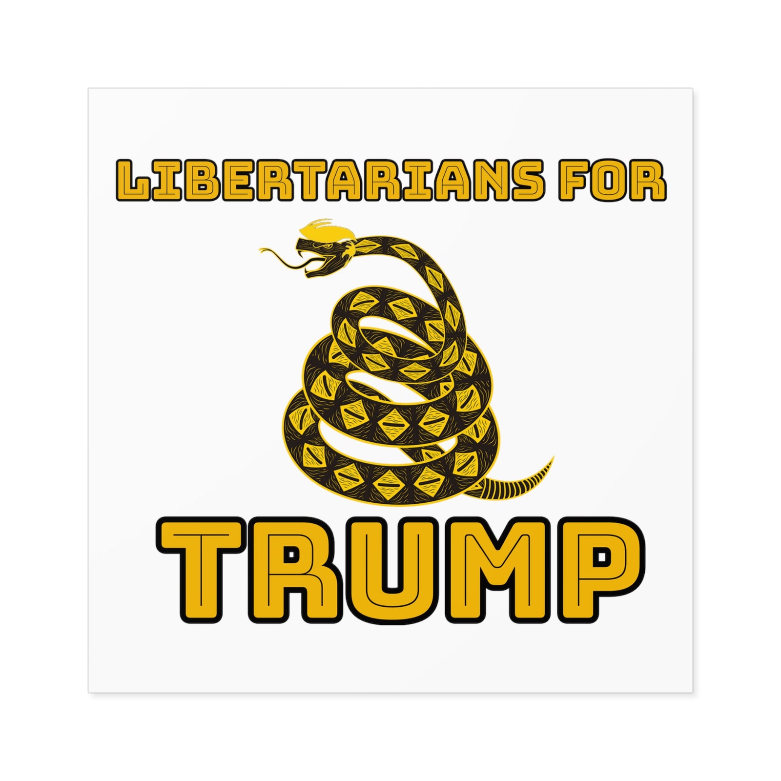 Libertarians for Trump Square Stickers, Indoor\Outdoor