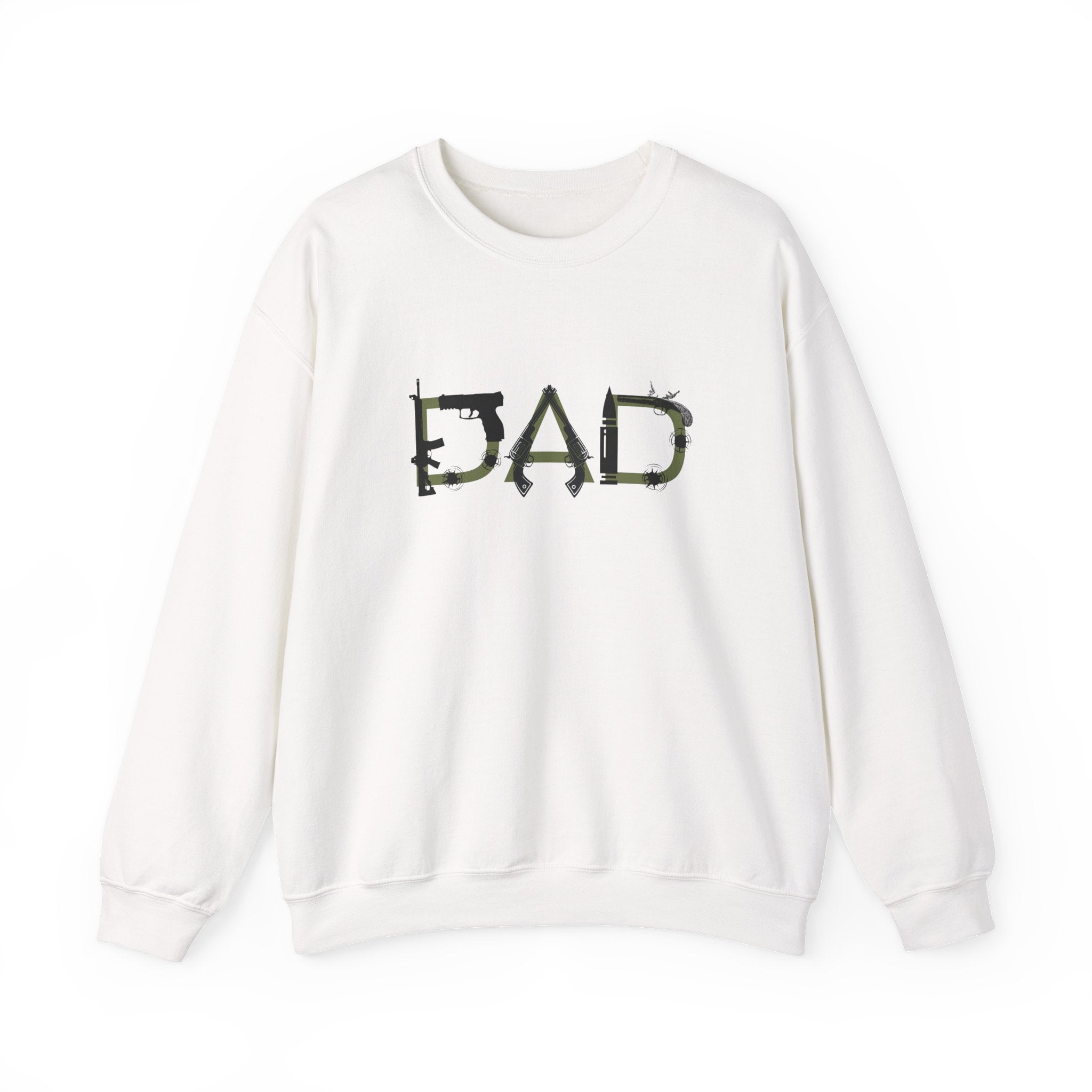 DAD Bullet Crewneck Sweatshirt - Gun Lover Gift for Him - 4LibertyShop.com