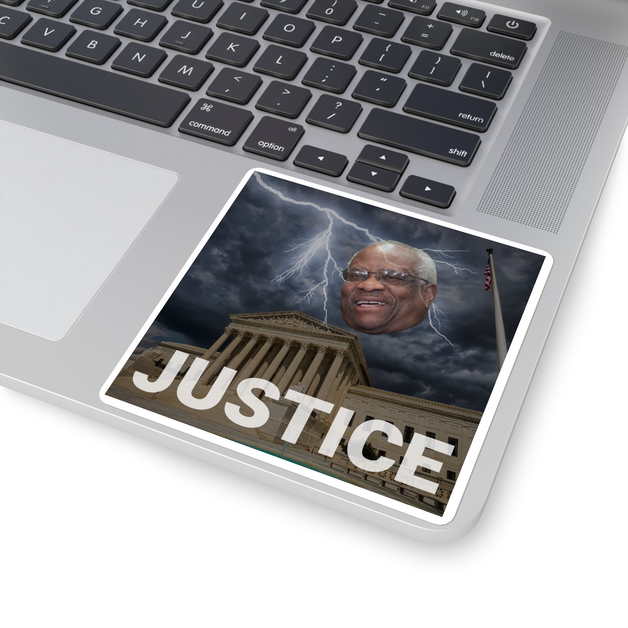 Clarence Thomas - The Lightning Bolt of Justice Sticker - Buy Two Stickers Get Three Free