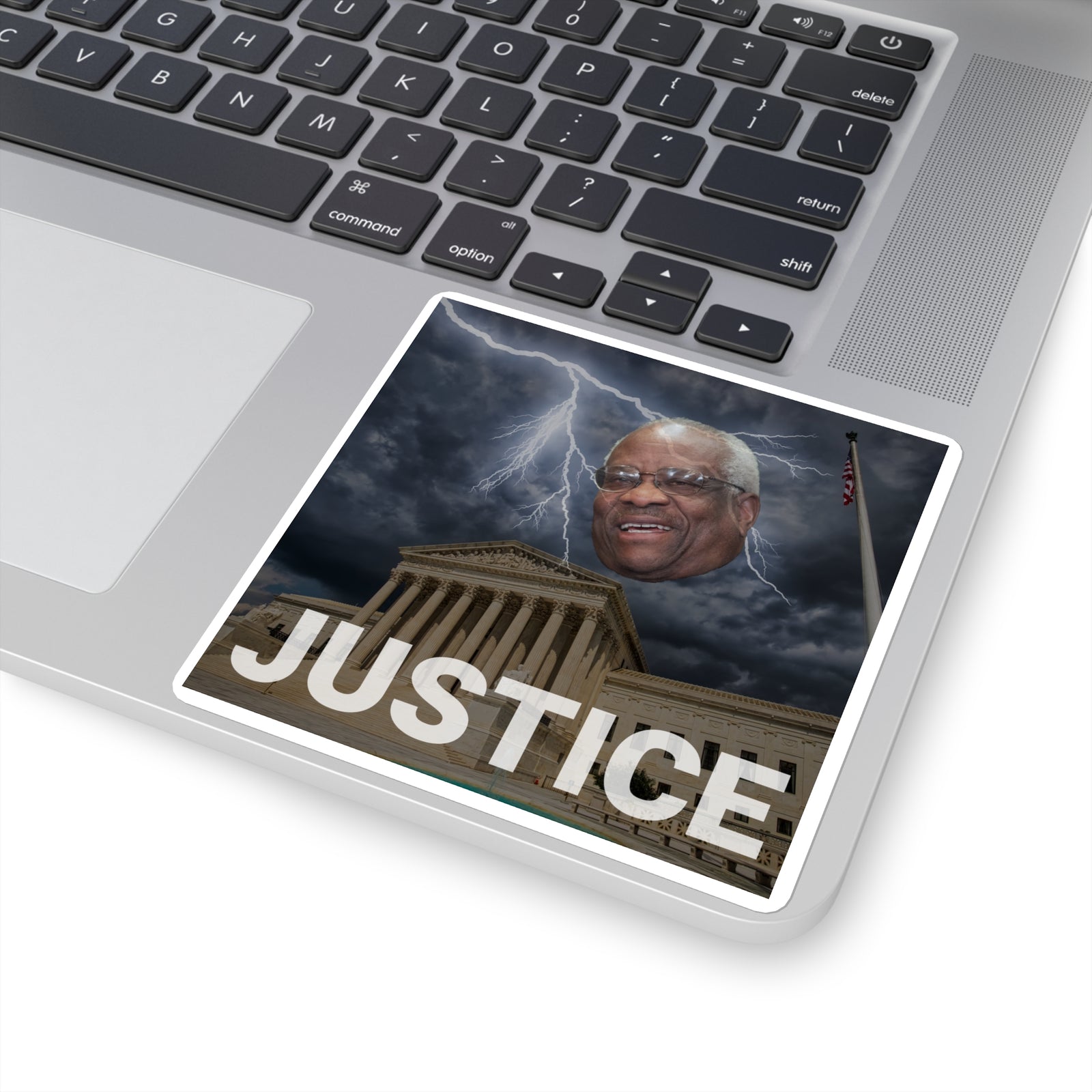 Clarence Thomas - The Lightning Bolt of Justice Sticker - Buy Two Stickers Get Three Free