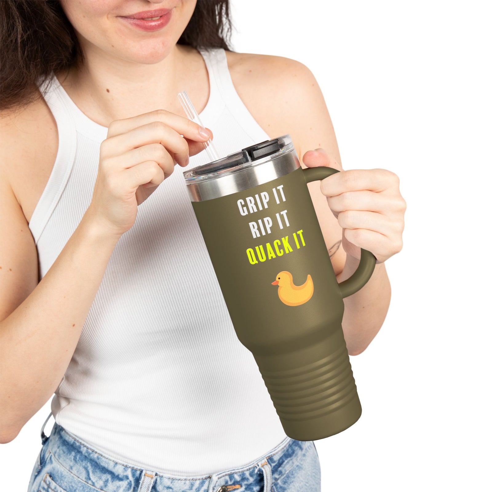 Walton & Johnson: Grip It, Rip it, Quack it 40oz Tumbler