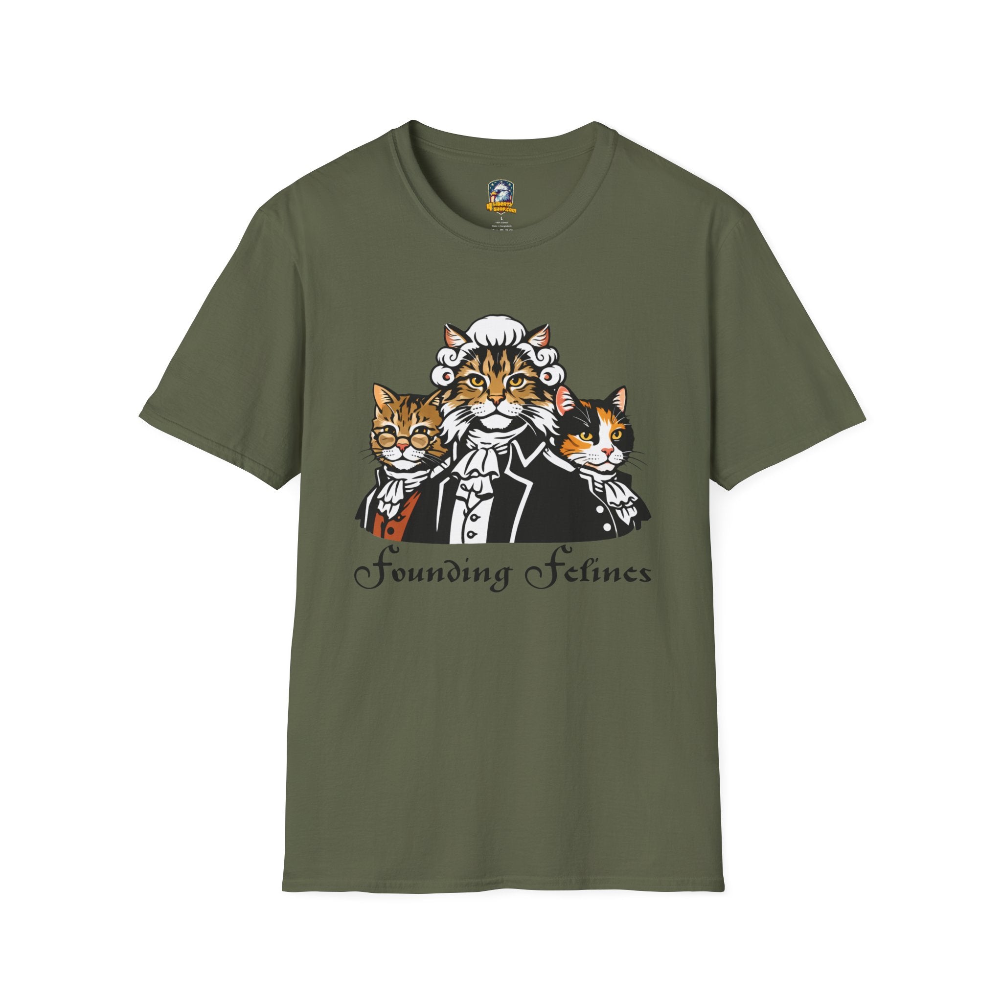 Founding Felines T-Shirt – Revolutionary Cats Graphic Tee - 4LibertyShop.com